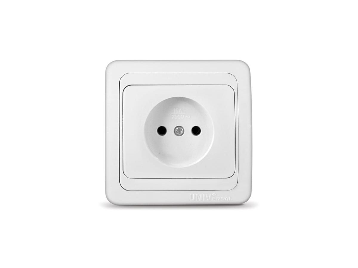Розетка 1-м СП Валери 16А IP20 бел. Universal В0022
Розетка 1-м СП Валери 16А IP20 бел. Universal В0022