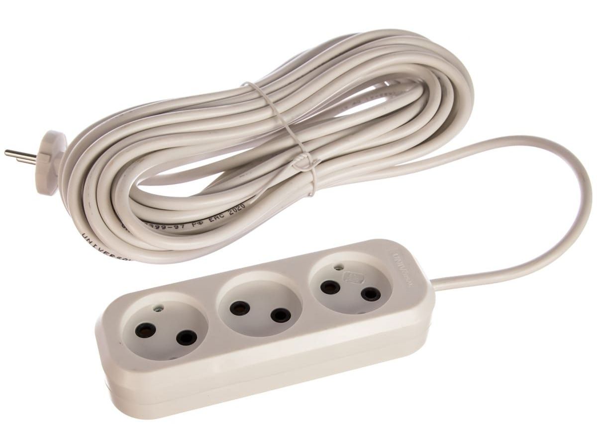 Удлинитель 3х10м без заземл. 6А IP20 У6-639М ПВС 2х0.75 UNIVersal 639М-10
Удлинитель 3х10м без заземл. 6А IP20 У6-639М ПВС 2х0.75 UNIVersal 639М-10