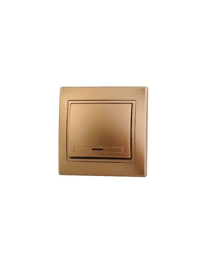 Выключатель 1-кл. СП Мира 10А IP20 с подсветкой со вставкой зол. метал. LEZARD 701-1313-111
Выключатель 1-кл. СП Мира 10А IP20 с подсветкой со вставкой зол. метал. LEZARD 701-1313-111