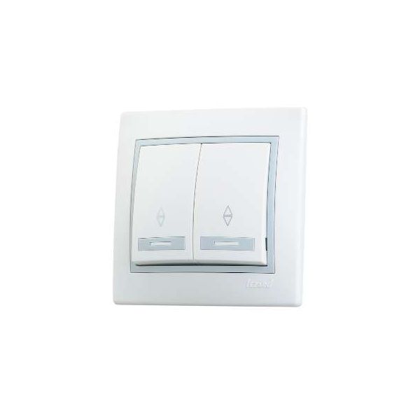 Выключатель проходной 2-кл. СП Мира 10А с сер. вставкой бел. LEZARD 701-0215-106
Выключатель проходной 2-кл. СП Мира 10А с сер. вставкой бел. LEZARD 701-0215-106