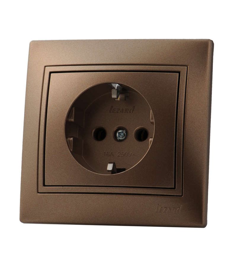 Розетка 1-м СП Мира керам. с заземл. свет. корич. перламутр LEZARD 701-3131-122
Розетка 1-м СП Мира керам. с заземл. свет. корич. перламутр LEZARD 701-3131-122