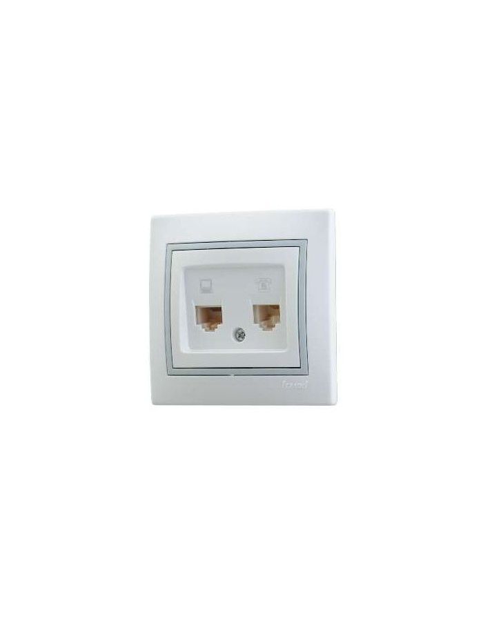 Розетка компьютерная + телеф. СП Мира RJ11 + RJ45 бел./сер. LEZARD 701-0215-143
Розетка компьютерная + телеф. СП Мира RJ11 + RJ45 бел./сер. LEZARD 701-0215-143