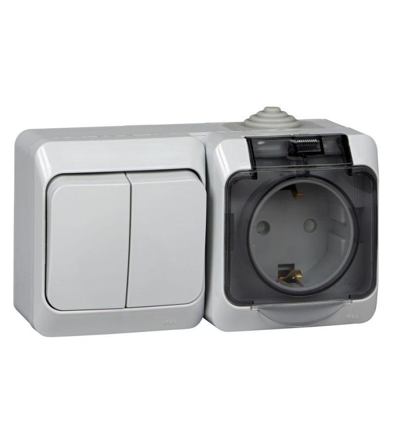 Блок ОП Этюд (2-кл. выкл. + евророз. защ. шторки) IP44 сер. SchE BPA16-242C
Блок ОП Этюд (2-кл. выкл. + евророз. защ. шторки) IP44 сер. SchE BPA16-242C