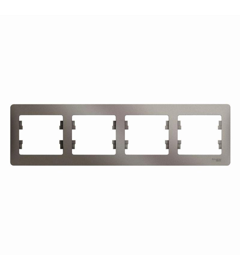 Рамка 4-м Glossa горизонт. платина SchE GSL001204
Рамка 4-м Glossa горизонт. платина SchE GSL001204