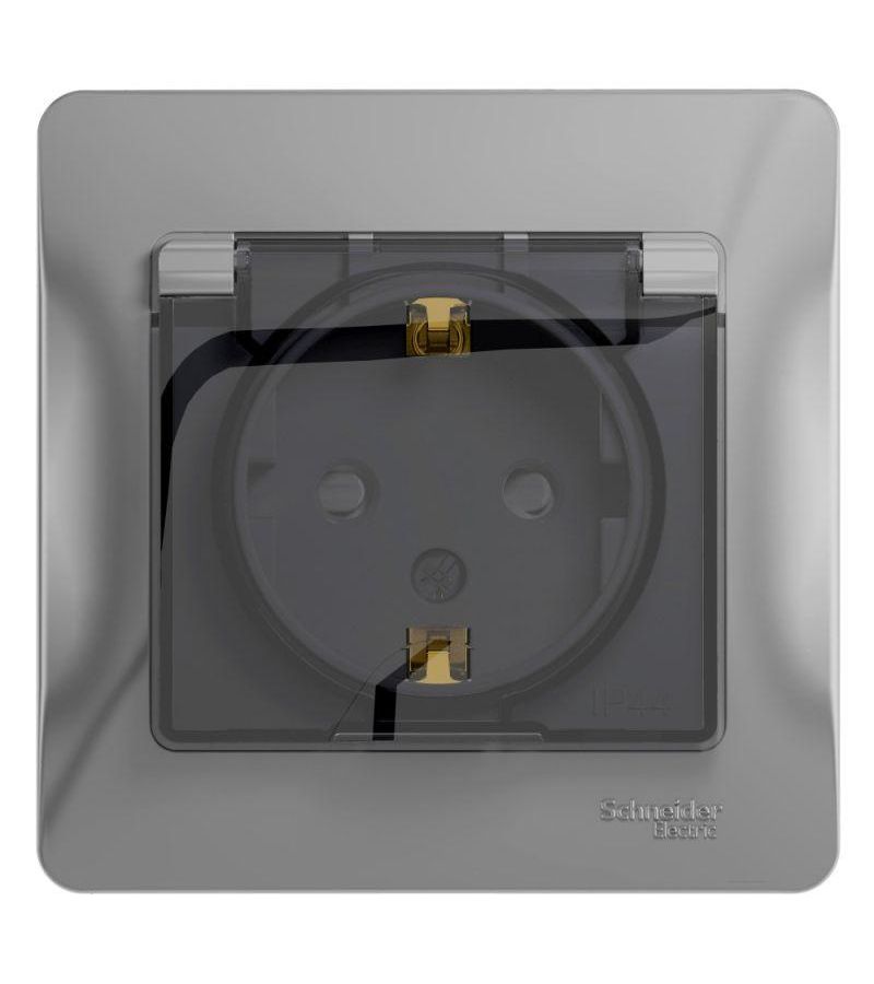 Розетка 1-м СП Glossa 16А IP44 с защ. крышкой защ. шторки с заземл. в сборе алюм. SchE GSL000348
Розетка 1-м СП Glossa 16А IP44 с защ. крышкой защ. шторки с заземл. в сборе алюм. SchE GSL000348