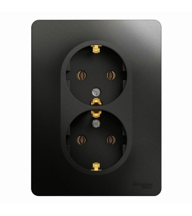 Розетка 2-м Glossa 16А с заземл. в сборе антрацит SchE GSL000724
Розетка 2-м Glossa 16А с заземл. в сборе антрацит SchE GSL000724