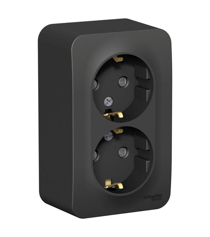 Розетка 2-м ОП BLANCA 16А 250В защ. шторки с заземл. изол. пласт. антрацит SchE BLNRA011216
Розетка 2-м ОП BLANCA 16А 250В защ. шторки с заземл. изол. пласт. антрацит SchE BLNRA011216