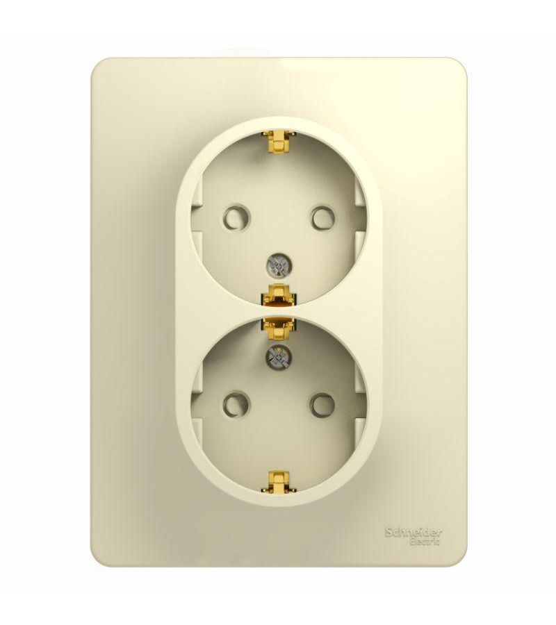 Розетка 2-м СП Glossa защ. шторки с заземл. в сборе беж. SchE GSL000226
Розетка 2-м СП Glossa защ. шторки с заземл. в сборе беж. SchE GSL000226