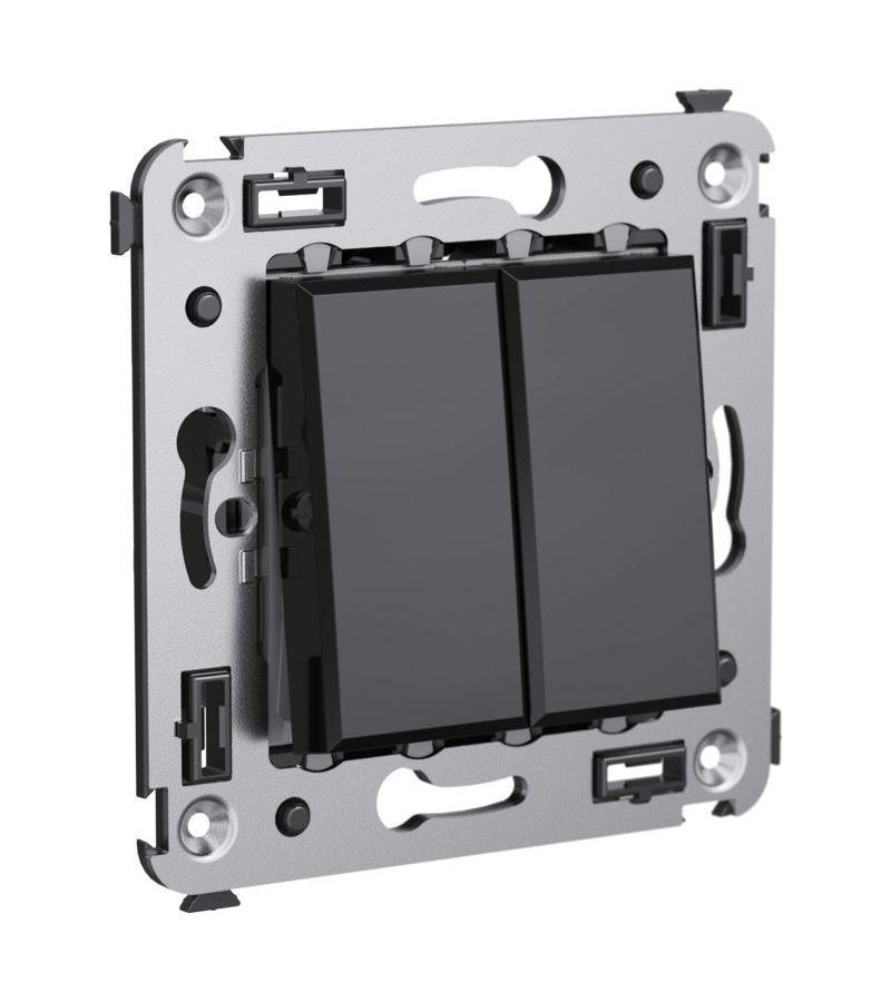 Выключатель 2-кл. 2мод. СП Avanti Черный квадрат 16А IP20 черн. DKC 4402104
Выключатель 2-кл. 2мод. СП Avanti Черный квадрат 16А IP20 черн. DKC 4402104