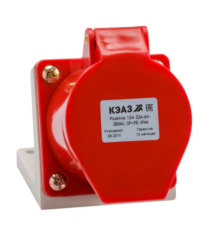 Розетка 124 32А 380В AC 3P+PE 6ч для монтажа на поверхность IP44 КЭАЗ 222756
Розетка 124 32А 380В AC 3P+PE 6ч для монтажа на поверхность IP44 КЭАЗ 222756