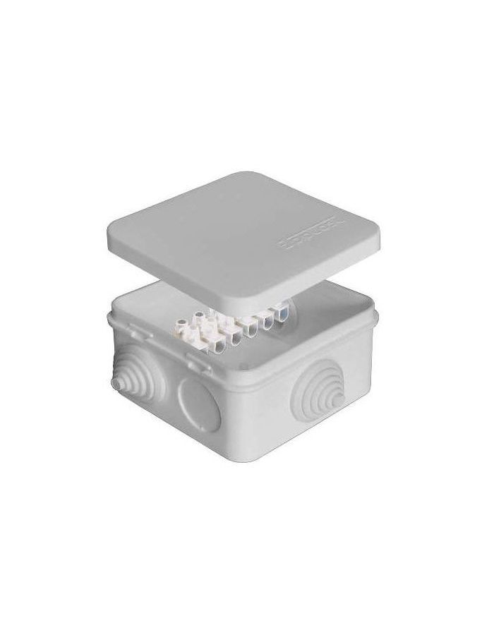 Коробка распределительная ОП 75х75х45мм IP54 с клемм. 7 выходов 3 гермоввода 10А 6 контактов крышка, 220324
Коробка распределительная ОП 75х75х45мм IP54 с клемм. 7 выходов 3 гермоввода 10А 6 контактов крышка, 220324