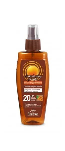 Масло водостойкое Floresan Активатор загара SPF 20 150 мл
Масло водостойкое Floresan Активатор загара SPF 20 150 мл