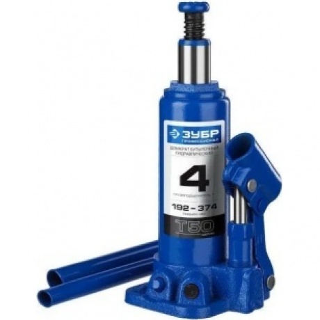Домкрат бутылочный гидравлический ЗУБР 4т, 192-374 мм Профессионал (43060-4)
Домкрат бутылочный гидравлический ЗУБР 4т, 192-374 мм Профессионал (43060-4)
