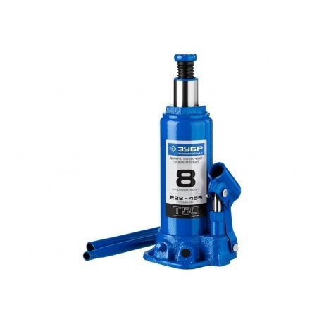 Домкрат бутылочный гидравлический ЗУБР 8т, 228-459 мм Профессионал (43060-8)
Домкрат бутылочный гидравлический ЗУБР 8т, 228-459 мм Профессионал (43060-8)
