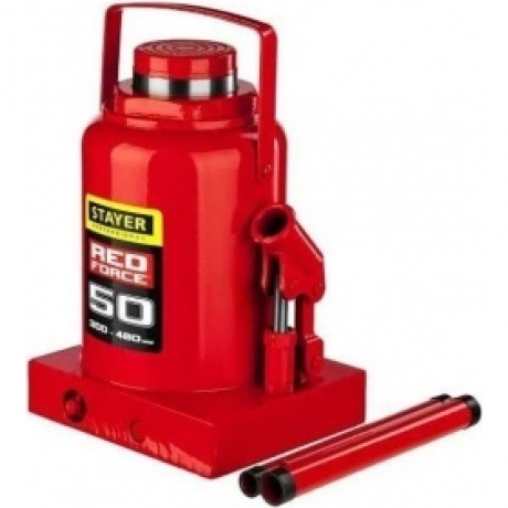 Домкрат бутылочный гидравлический STAYER RED FORCE, 50т, 300-480 мм (43160-50)
Домкрат бутылочный гидравлический STAYER RED FORCE, 50т, 300-480 мм (43160-50)