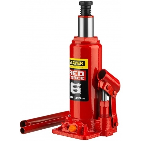 Домкрат бутылочный гидравлический STAYER RED FORCE, 6т, 216-413 мм (43160-6)
Домкрат бутылочный гидравлический STAYER RED FORCE, 6т, 216-413 мм (43160-6)
