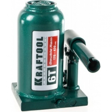 Домкрат двухштоковый бутылочный с увеличенным подъемом (43463-6) KRAFTOOL DOUBLE RAM, 6т 170-420 мм
Домкрат двухштоковый бутылочный с увеличенным подъемом (43463-6) KRAFTOOL DOUBLE RAM, 6т 170-420 мм