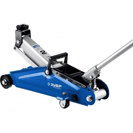 Домкрат подкатной ЗУБР Т-50, 2т, 130-380 мм, с увеличенным подъемом в кейсе, Профессионал (43052-2-K)