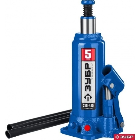 Домкрат бутылочный гидравлический ЗУБР 5т, 215-415 мм Профессионал (43060-5)
Домкрат бутылочный гидравлический ЗУБР 5т, 215-415 мм Профессионал (43060-5)