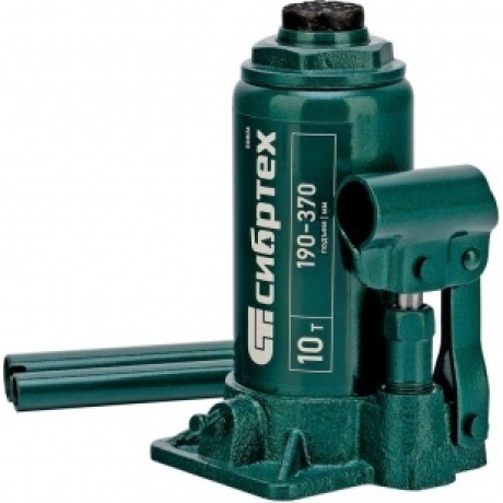 Домкрат гидравлический бутылочный, 10 т, 190-370 мм Сибртех
Домкрат гидравлический бутылочный, 10 т, 190-370 мм Сибртех