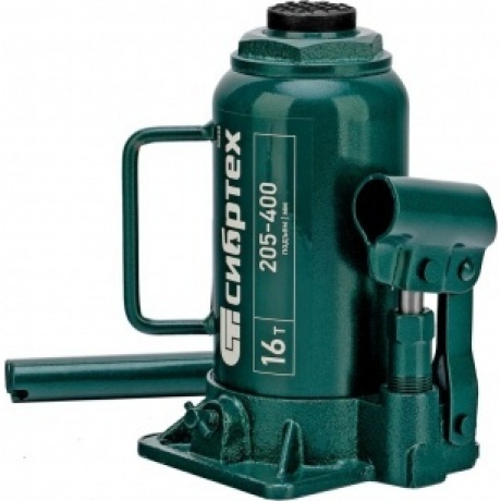 Домкрат гидравлический бутылочный, 16 т, 205-400 мм Сибртех
Домкрат гидравлический бутылочный, 16 т, 205-400 мм Сибртех