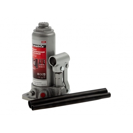 Домкрат гидравлический бутылочный, 4 т, h подъема 194-372 мм, в пласт. кейсе Matrix
Домкрат гидравлический бутылочный, 4 т, h подъема 194-372 мм, в пласт. кейсе Matrix
