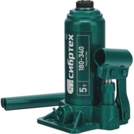 Домкрат гидравлический бутылочный, 5 т, 180-340 мм Сибртех
Домкрат гидравлический бутылочный, 5 т, 180-340 мм Сибртех