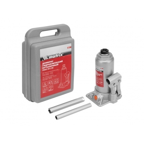 Домкрат гидравлический бутылочный, 5 т, h подъема 197-382 мм, в пласт. кейсе Matrix
Домкрат гидравлический бутылочный, 5 т, h подъема 197-382 мм, в пласт. кейсе Matrix