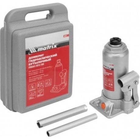 Домкрат гидравлический бутылочный, 5 т, h подъема 197-382 мм, в пласт. кейсе Matrix
Домкрат гидравлический бутылочный, 5 т, h подъема 197-382 мм, в пласт. кейсе Matrix