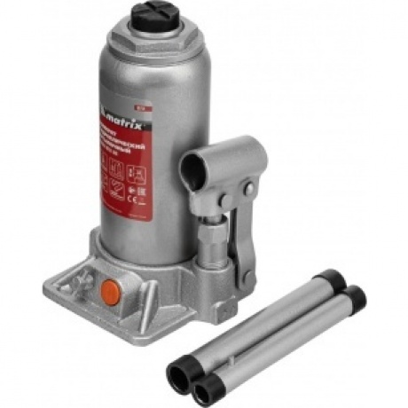 Домкрат гидравлический бутылочный, 5 т, h подъема 197-382 мм Matrix
Домкрат гидравлический бутылочный, 5 т, h подъема 197-382 мм Matrix