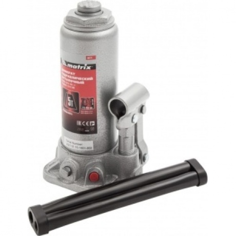 Домкрат гидравлический бутылочный, 5 т, h подъема 216-413 мм Matrix
Домкрат гидравлический бутылочный, 5 т, h подъема 216-413 мм Matrix