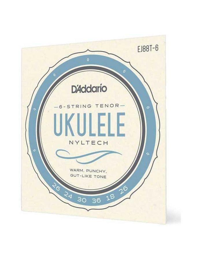 Струны для укулеле тенор 6 струн D'ADDARIO EJ88 T-6
Струны для укулеле тенор 6 струн D'ADDARIO EJ88 T-6