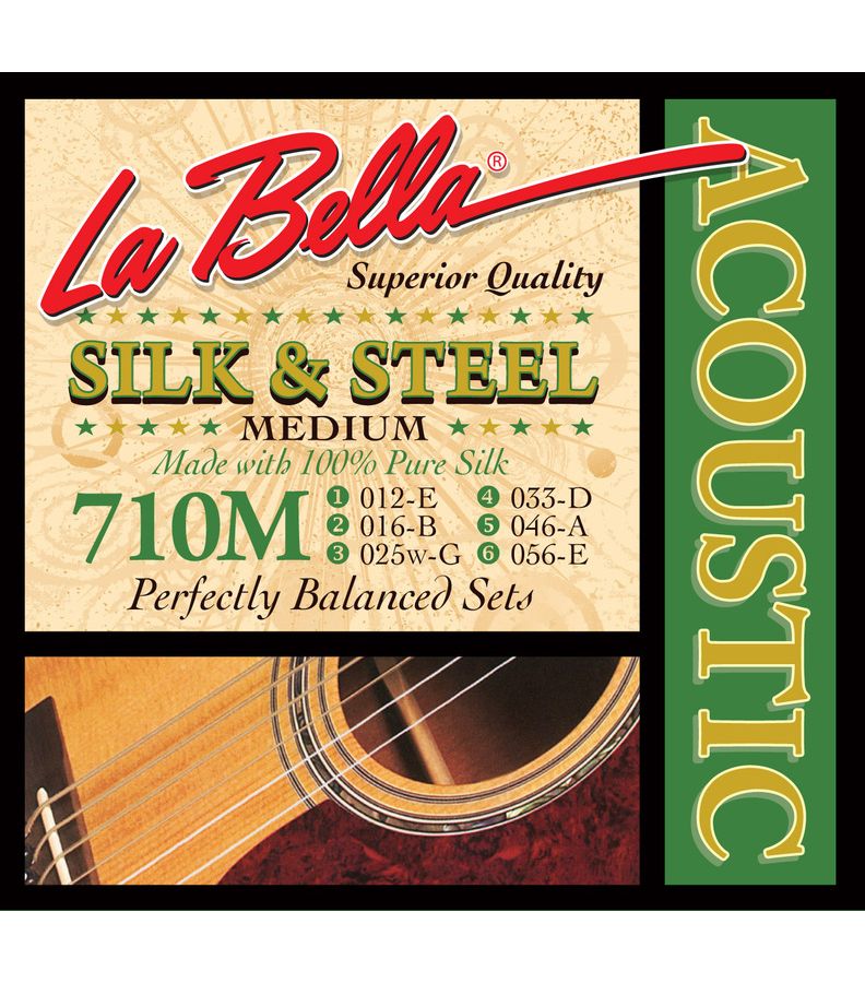 Струны La Bella 710M 12-56 шелк и сталь для акустической гитары
Струны La Bella 710M 12-56 шелк и сталь для акустической гитары