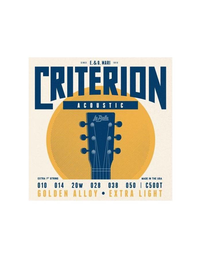 Струны La Bella C500T Criterion для акустической гитары
Струны La Bella C500T Criterion для акустической гитары