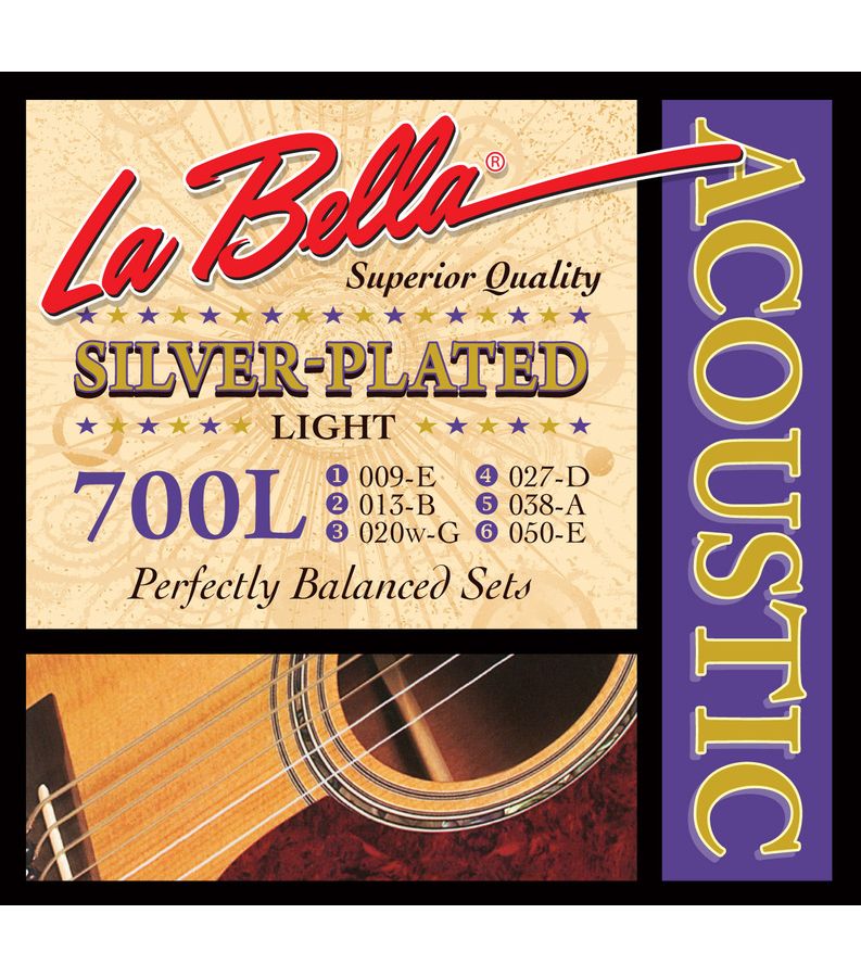Струны La Bella 700L 009-050 посеребренные для акустической гитары
Струны La Bella 700L 009-050 посеребренные для акустической гитары