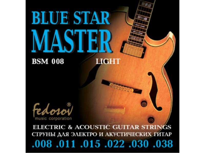 Струны Fedosov BSM008 Blue Star Master Light 8-38 для электрогитары
Струны Fedosov BSM008 Blue Star Master Light 8-38 для электрогитары