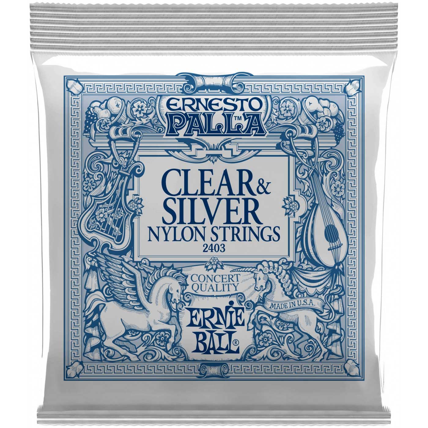 Струны ERNIE BALL 2403 Ernesto Palla Clear&Silver Nylon Medium 28-42 для классической гитары
Струны ERNIE BALL 2403 Ernesto Palla Clear&Silver Nylon Medium 28-42 для классической гитары