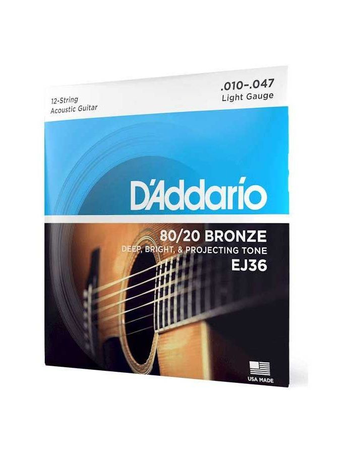 Струны для 12 струнной D'ADDARIO EJ36 акустической гитары
Струны для 12 струнной D'ADDARIO EJ36 акустической гитары