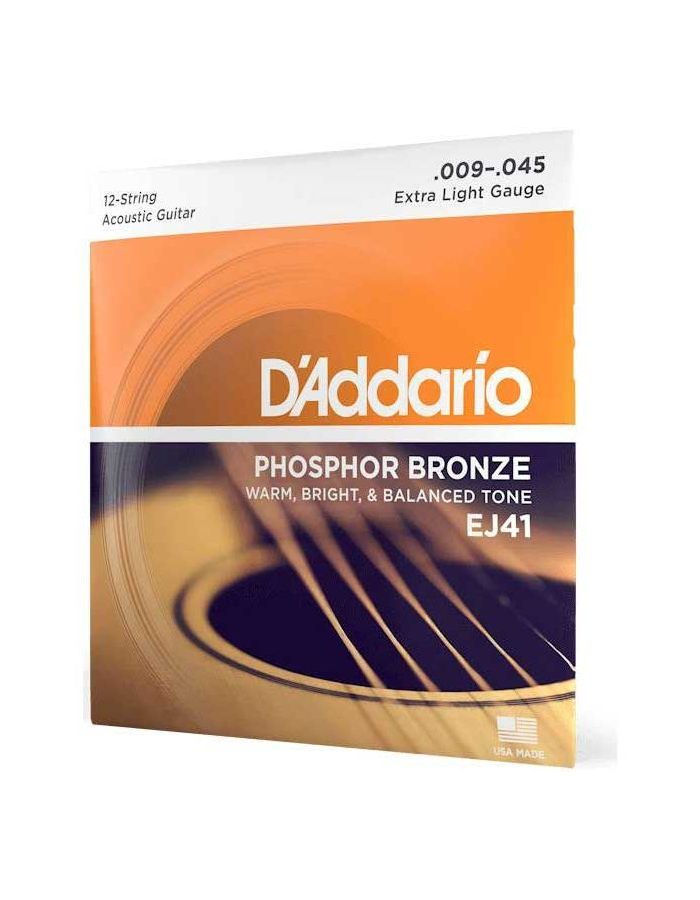 Струны для 12 струнной D'ADDARIO EJ41 акустической гитары
Струны для 12 струнной D'ADDARIO EJ41 акустической гитары
