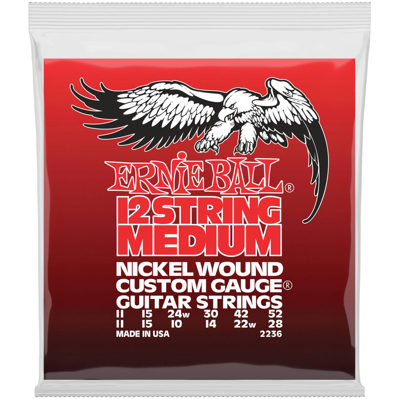 Струны для 12 струнной ERNIE BALL 2236 Nickel Wound Medium 11-52 электрогитары
Струны для 12 струнной ERNIE BALL 2236 Nickel Wound Medium 11-52 электрогитары