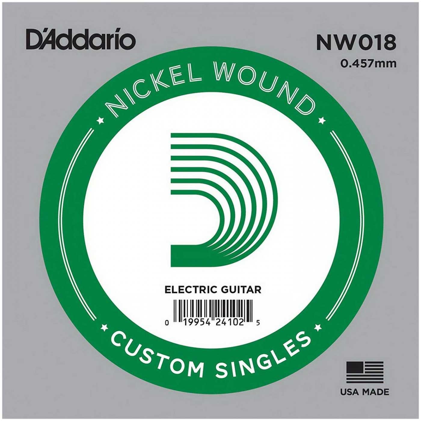 Струна одиночная для электрогитары D'ADDARIO NW018
Струна одиночная для электрогитары D'ADDARIO NW018
