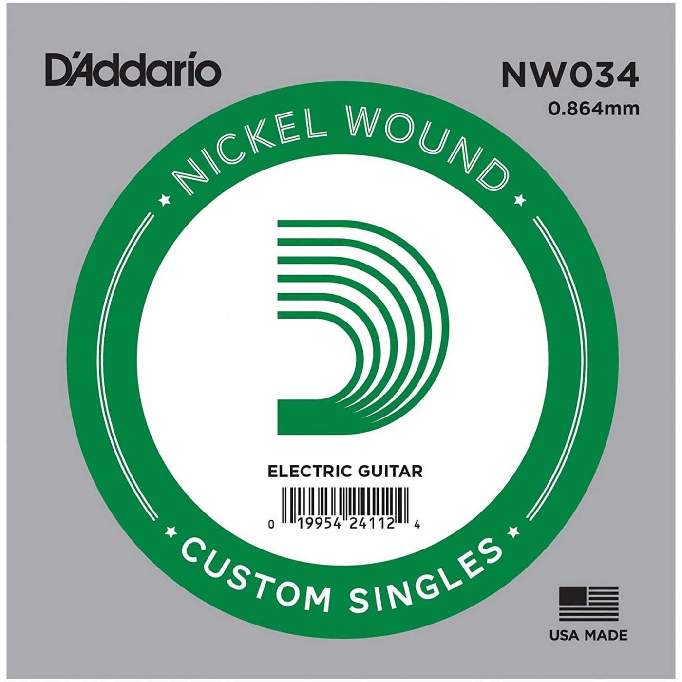 Струна одиночная для электрогитары D'ADDARIO NW034
Струна одиночная для электрогитары D'ADDARIO NW034