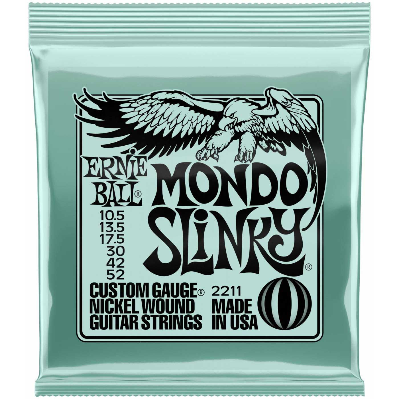 Струны для электрогитары ERNIE BALL 2211 Nickel Wound Slinky Mondo 10.5-52
Струны для электрогитары ERNIE BALL 2211 Nickel Wound Slinky Mondo 10.5-52