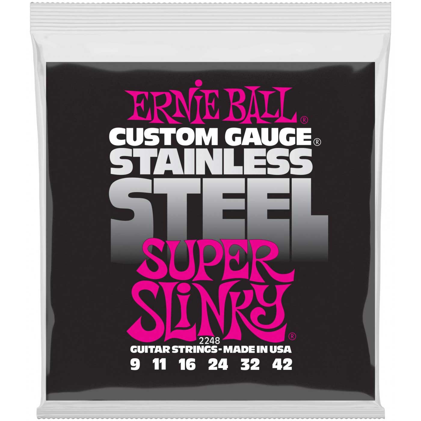 Струны для электрогитары ERNIE BALL 2248 Stainless Steel Slinky Super 9-42
Струны для электрогитары ERNIE BALL 2248 Stainless Steel Slinky Super 9-42