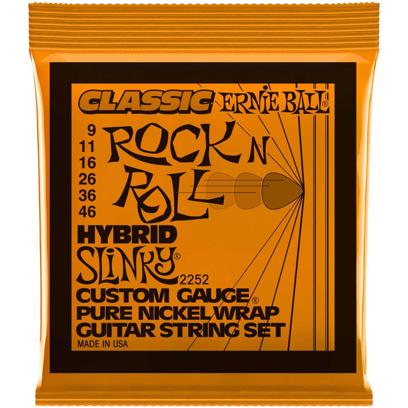 Струны для электрогитары ERNIE BALL 2252 Classic Rock n Roll Pure Nickel Slinky Hybrid 9-46
Струны для электрогитары ERNIE BALL 2252 Classic Rock n Roll Pure Nickel Slinky Hybrid 9-46