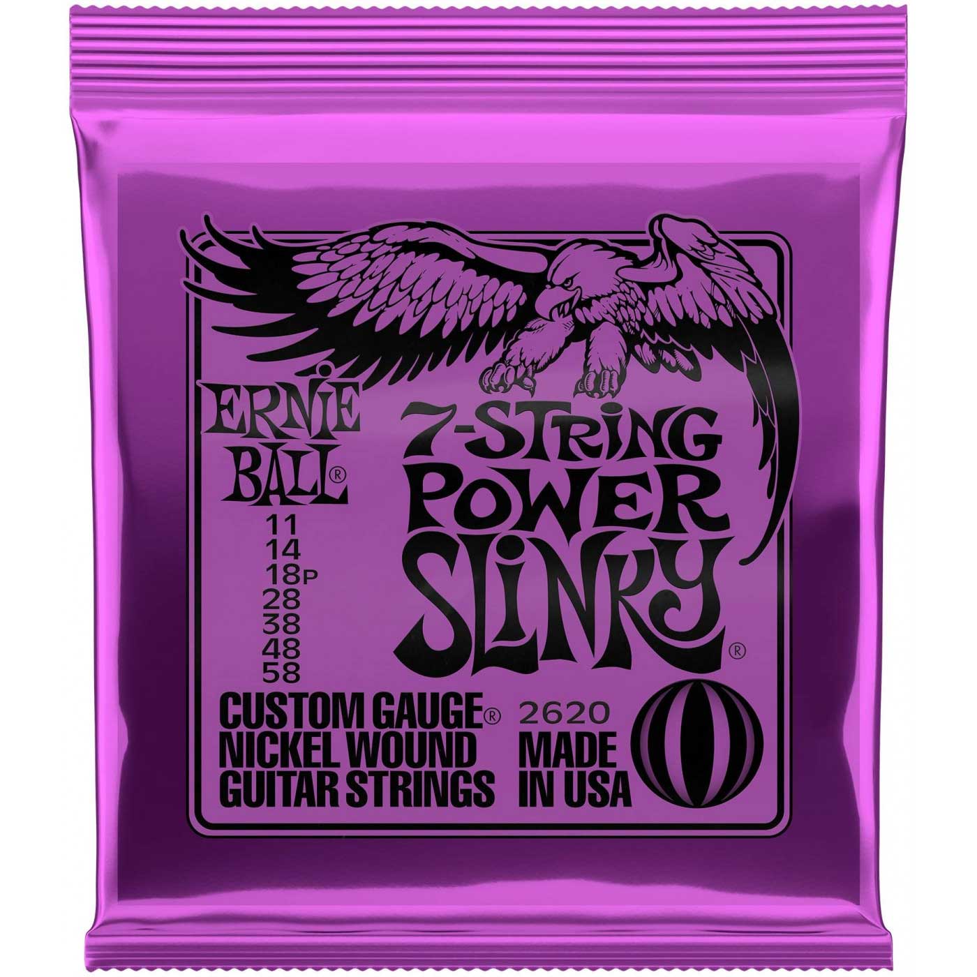 Струны для 7 струнной электрогитары ERNIE BALL 2620 Nickel Wound Slinky Power 11-58
Струны для 7 струнной электрогитары ERNIE BALL 2620 Nickel Wound Slinky Power 11-58