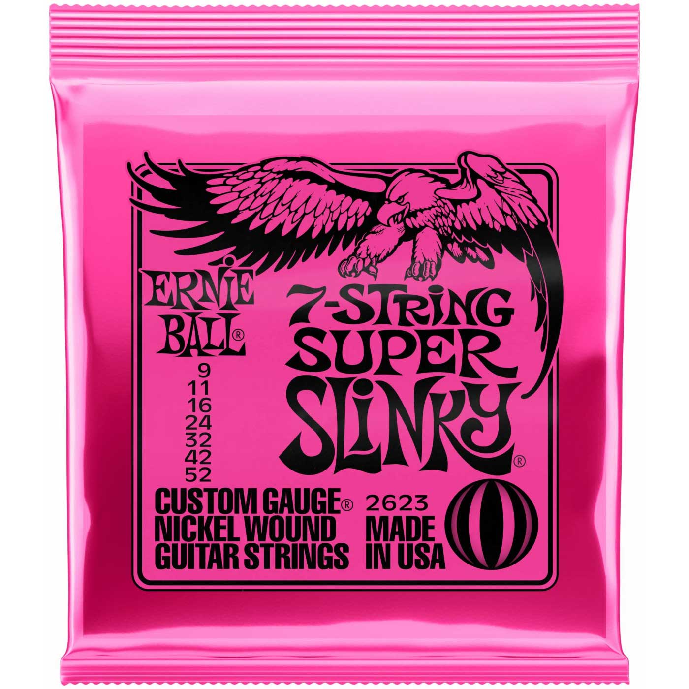 Струны для 7 струнной электрогитары ERNIE BALL 2623 Nickel Wound Slinky Super 9-52
Струны для 7 струнной электрогитары ERNIE BALL 2623 Nickel Wound Slinky Super 9-52