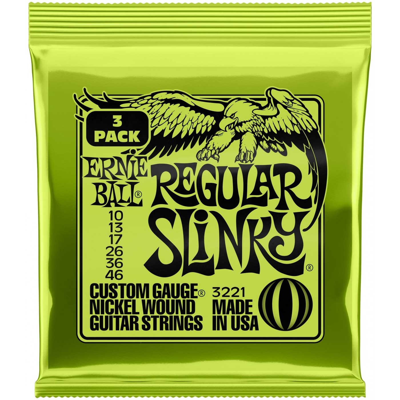 Струны для электрогитары ERNIE BALL 3221 Nickel Wound Slinky Regular 10-46
Струны для электрогитары ERNIE BALL 3221 Nickel Wound Slinky Regular 10-46