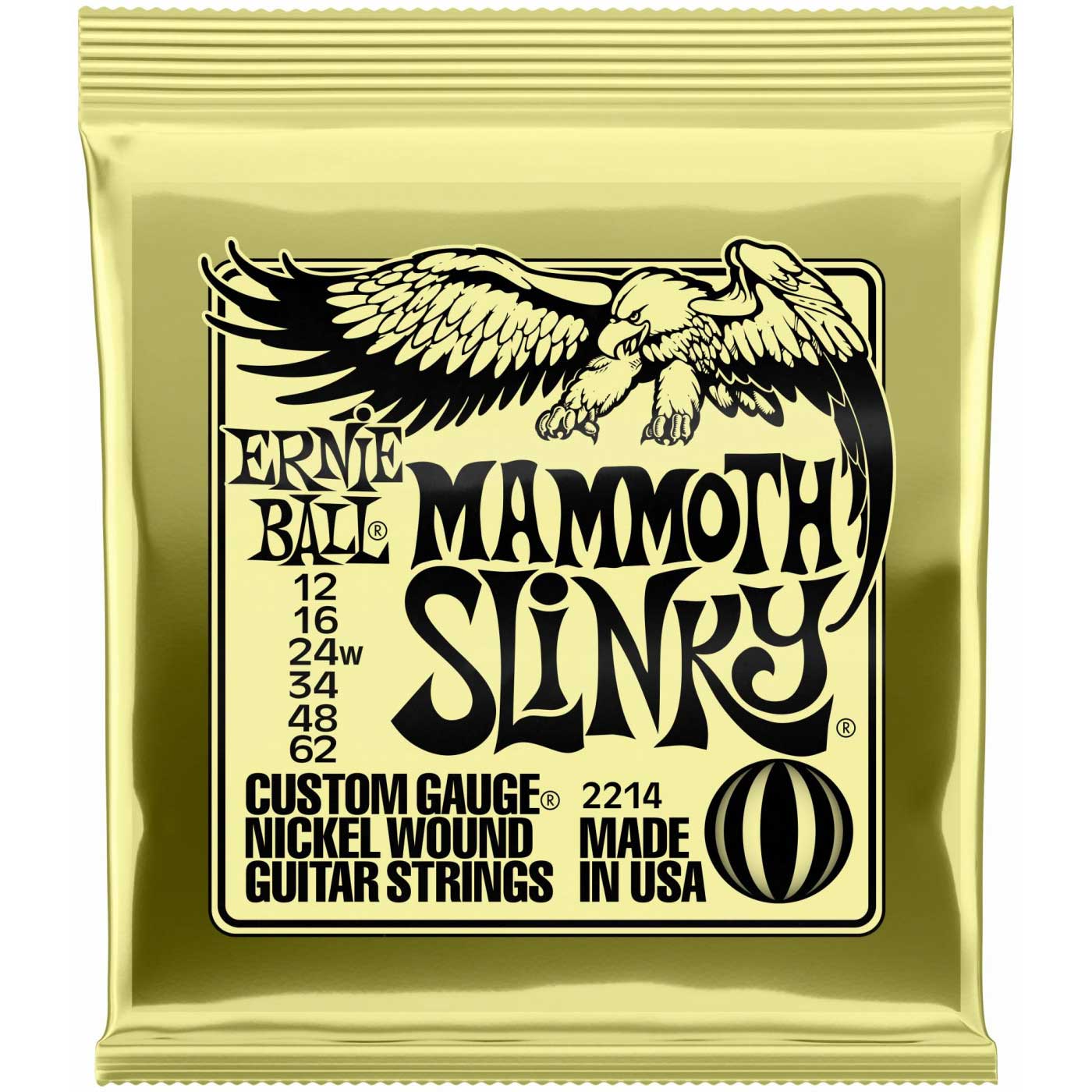 Струны для электрогитары ERNIE BALL 2214 Nickel Wound Slinky Mammoth 12-62
Струны для электрогитары ERNIE BALL 2214 Nickel Wound Slinky Mammoth 12-62