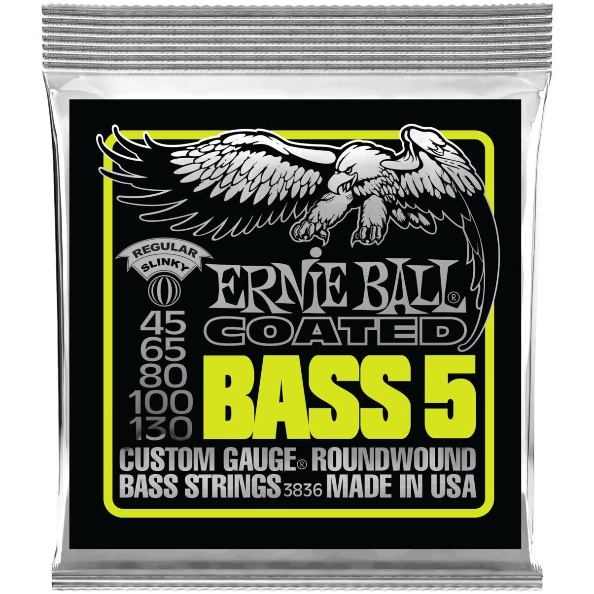 Струны для 5 струнной бас-гитары ERNIE BALL 3836 Coated Slinky 45-130
Струны для 5 струнной бас-гитары ERNIE BALL 3836 Coated Slinky 45-130